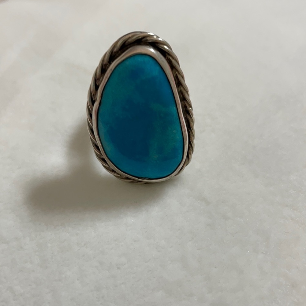Beautiful handmade Sterling Silver Blue Ring
